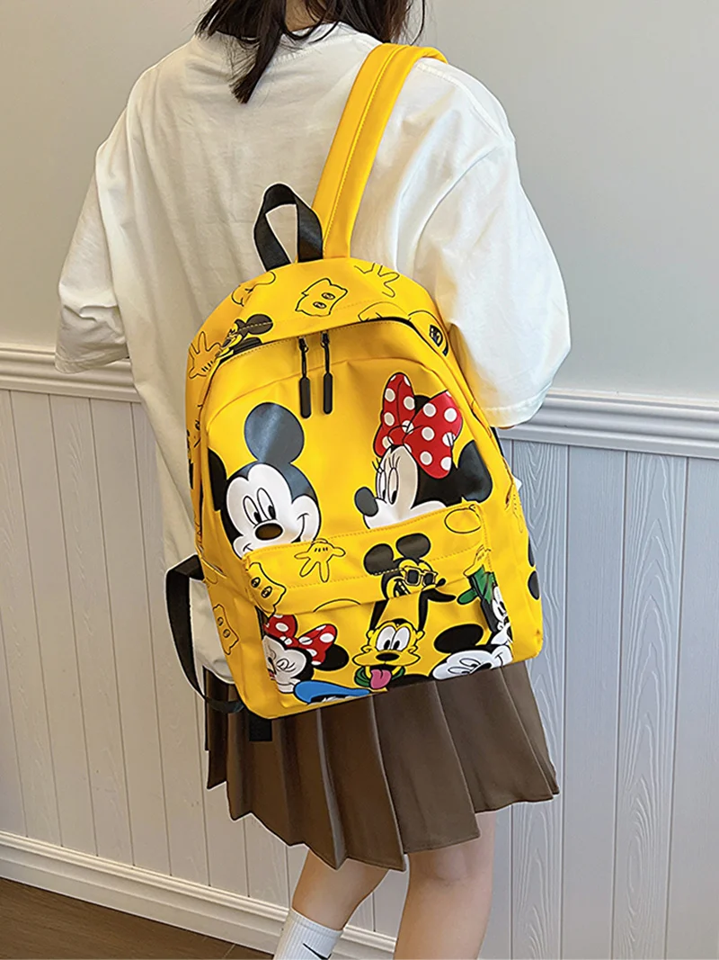 Mochila de Disney con dibujos animados de Mickey para estudiantes, morral de viaje de gran capacidad, a la moda, novedad de verano, 2024