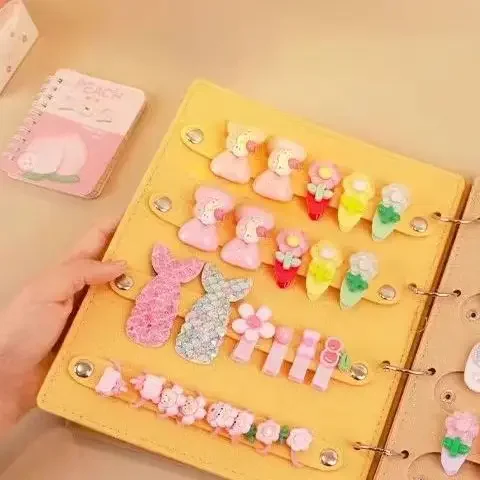 منظم أقواس الشعر، حامل عصابة رأس بسعة كبيرة، مشبك شعر، ملحق لتوفير مساحة تخزين لغرفة الفتيات