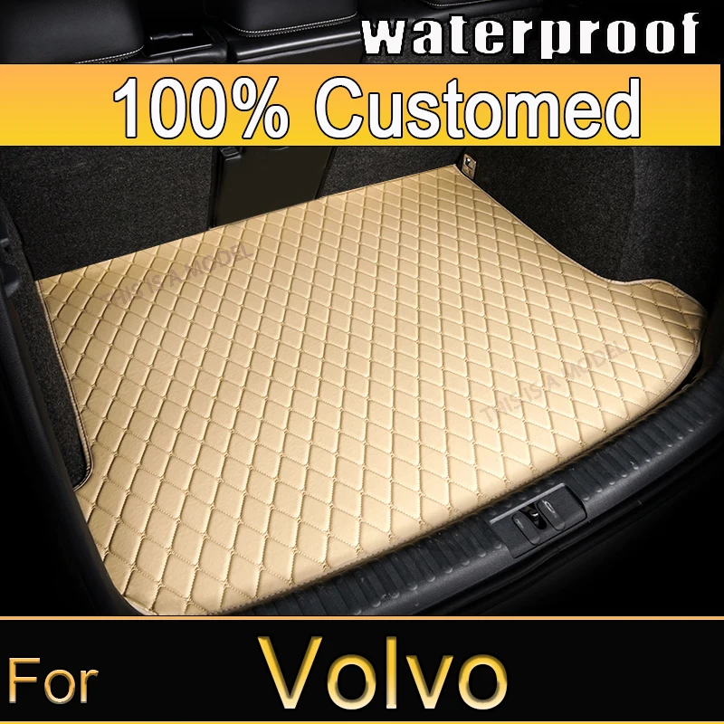 Car Trunk Mat For Volvo XC60 XC90 XC40 S60 S90 V40 V60 V90 S80 C30 C40 EX30 Flat Side Rear Cargo Protect Carpet Liner Boot Cover