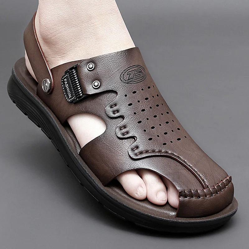 

Men's sandals slippers 2023 summer new package head beach shoes casual sandals comfortable outdoor breathable clip toe sandals