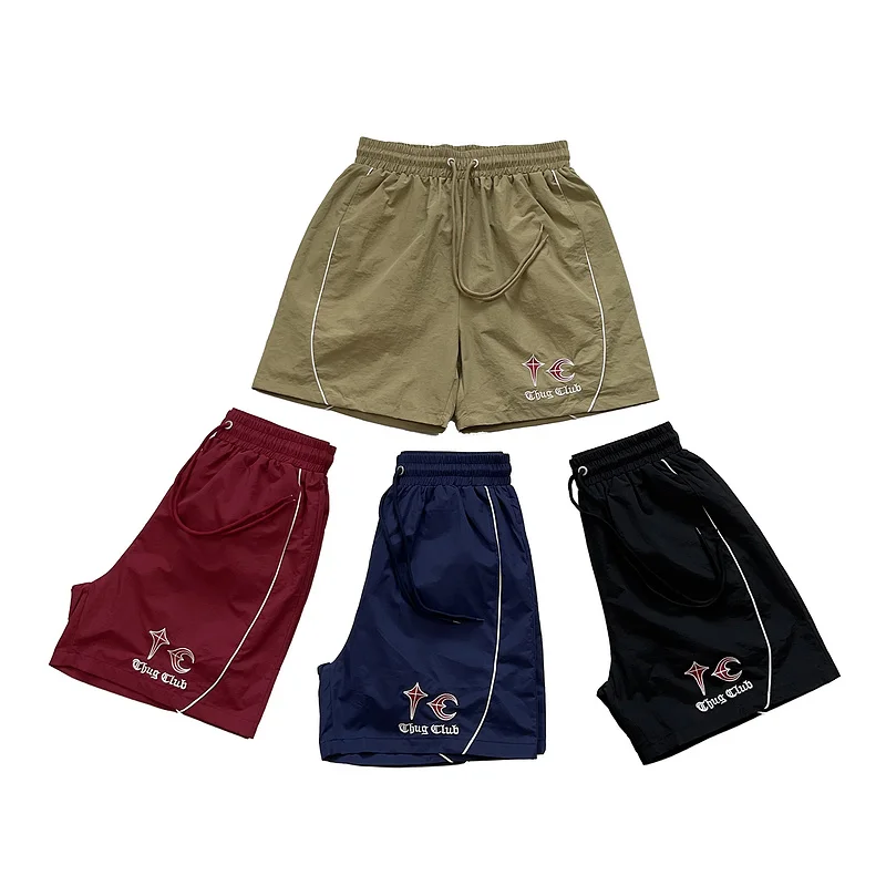 

Шорты высшего качества с вышивкой логотипа Thug Club, мужские повседневные модные брюки, мужская дышащая уличная одежда