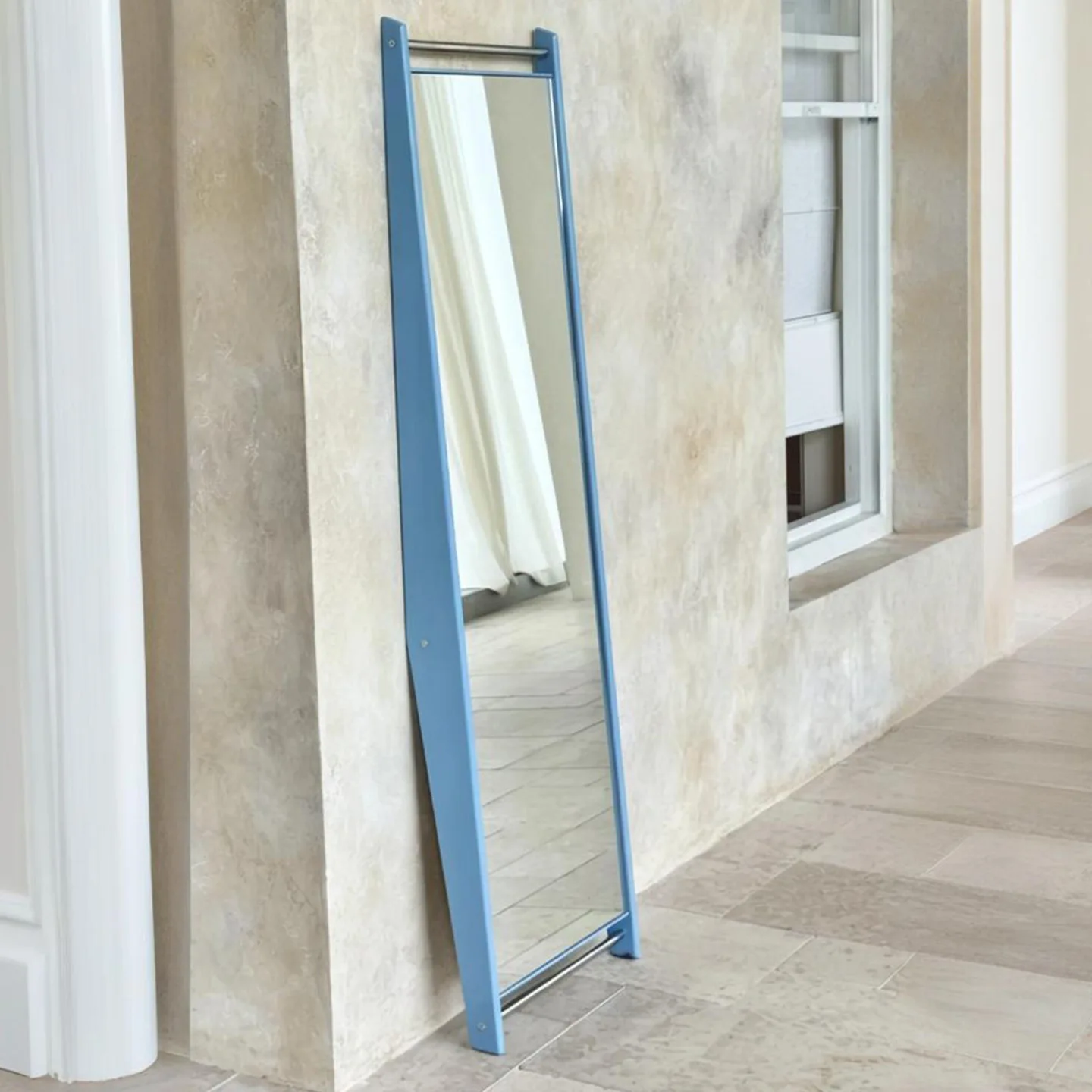 ins niche design full-length mirror full-length mirror floor mirror dopamine girlish feeling against the wall  fitting
