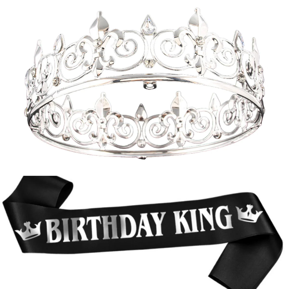 Gold King Crown & Sash Set