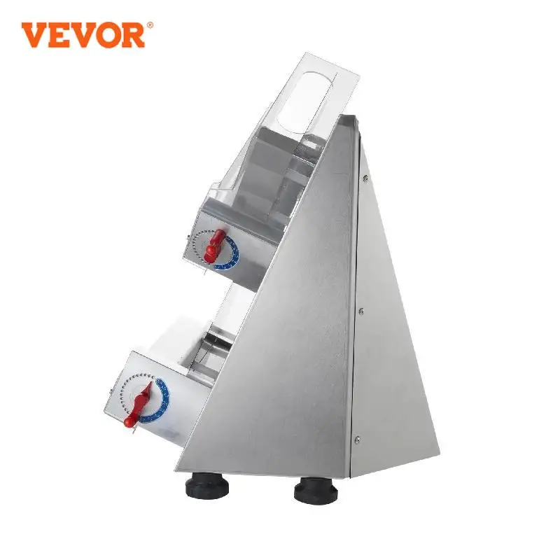 VEVOR Pizza Dough Roller Sheeter 3-12In Automatic Commercial Pizza Press 370W Electric 260 Per Hour Dough Roller Stainless Steel