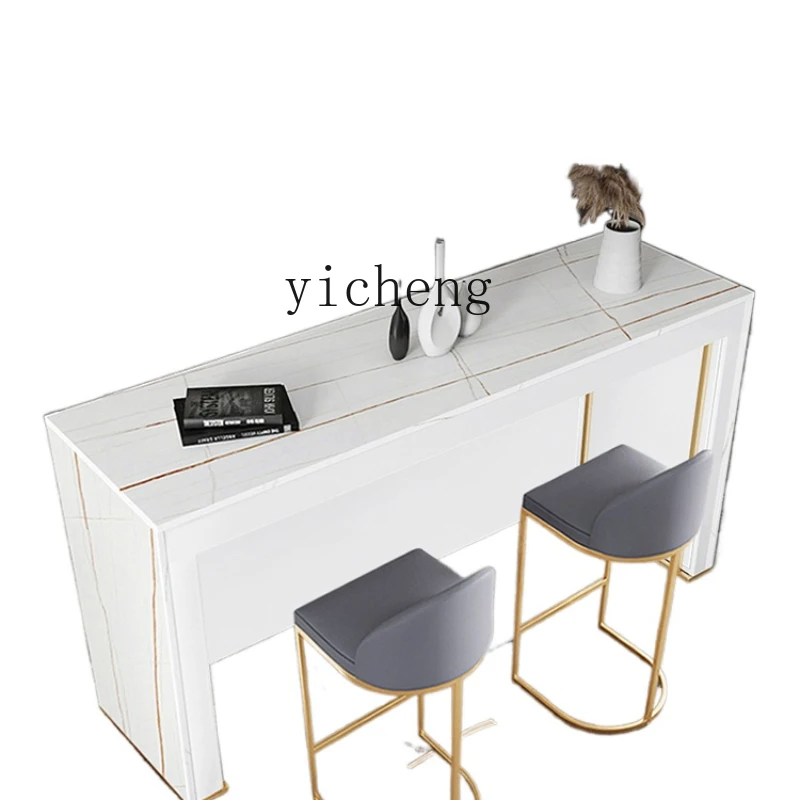 XL Dining Table Villa High-End Living Room and Kitchen Partition Light Luxury Middle Island Table Guide Table