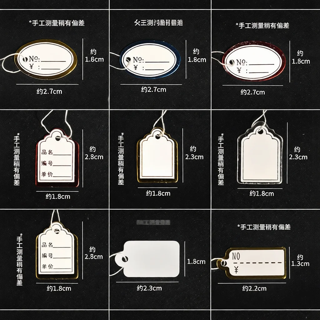 Jewelry Price Tags Hanging Labels For Retail Jewelry Display Tags Paper Tags Essential Accessory Tags Modern Price Cards