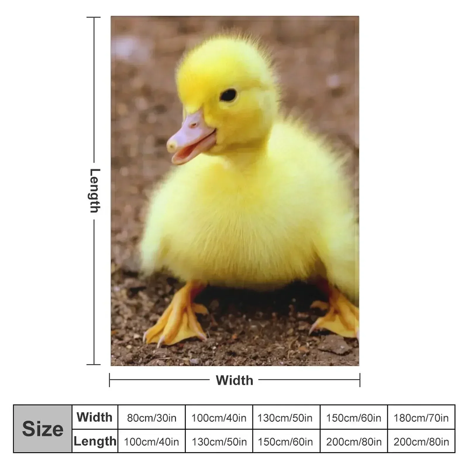 ANIMALS #62 - Adorable Yellow Duckling Throw Blanket Sofa Plush Custom Decorative Throw Blankets