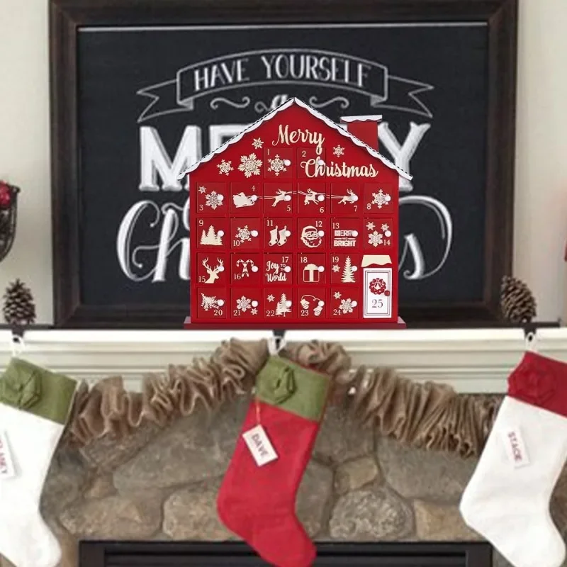 

Christmas Advent Calendar 2025 Advent Calendar with 25 Large Drawers 25 Days Until to Christmas Countdown for Home Indoor Decor