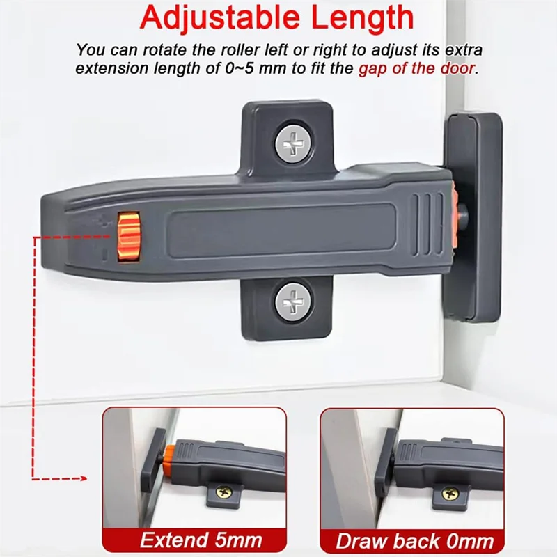-A25m auto-travamento porta do armário rebounder bloqueio ajustável rebounder painel da porta do armário do guarda-roupa push-open abridor de porta