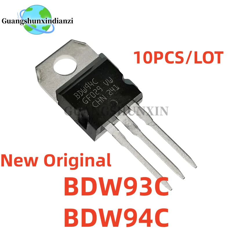 New Original  10PCS BDW93C BDW93  BDW94C  BDW94 TO-220 High Power Darlington Transistor 100V 12A