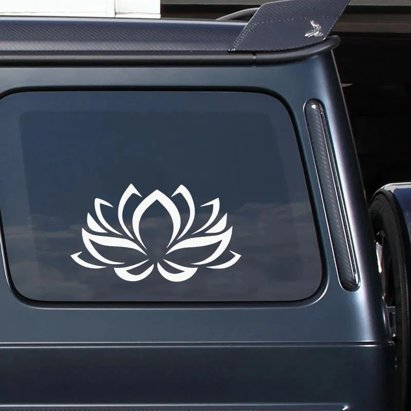 

Car Vinyl Decal Lotus Bloom Sticker Waterproof Removable for Car Motorcycle Auto Body Decoration