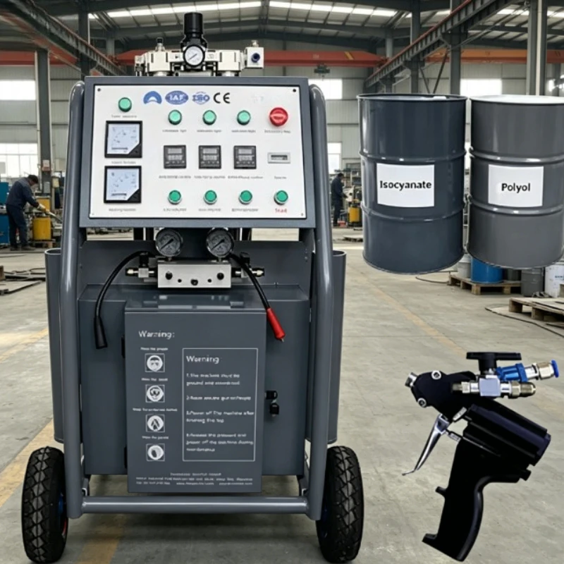Mobile Polyurethane Foam Sprayer Dual Pump Polyurea Spray Machine For Cold Storage Pipeline Anti Corrosion Waterproof Work