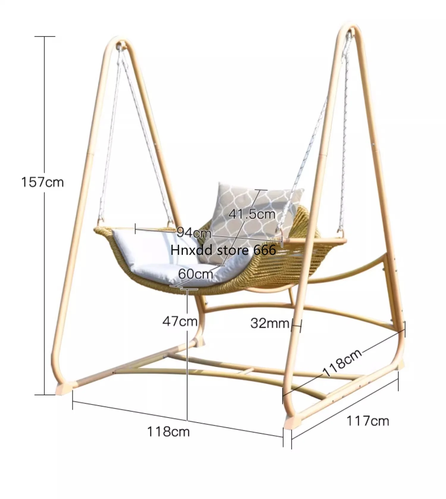 Outdoor garden double hammock Internet celebrity small courtyard swing chair