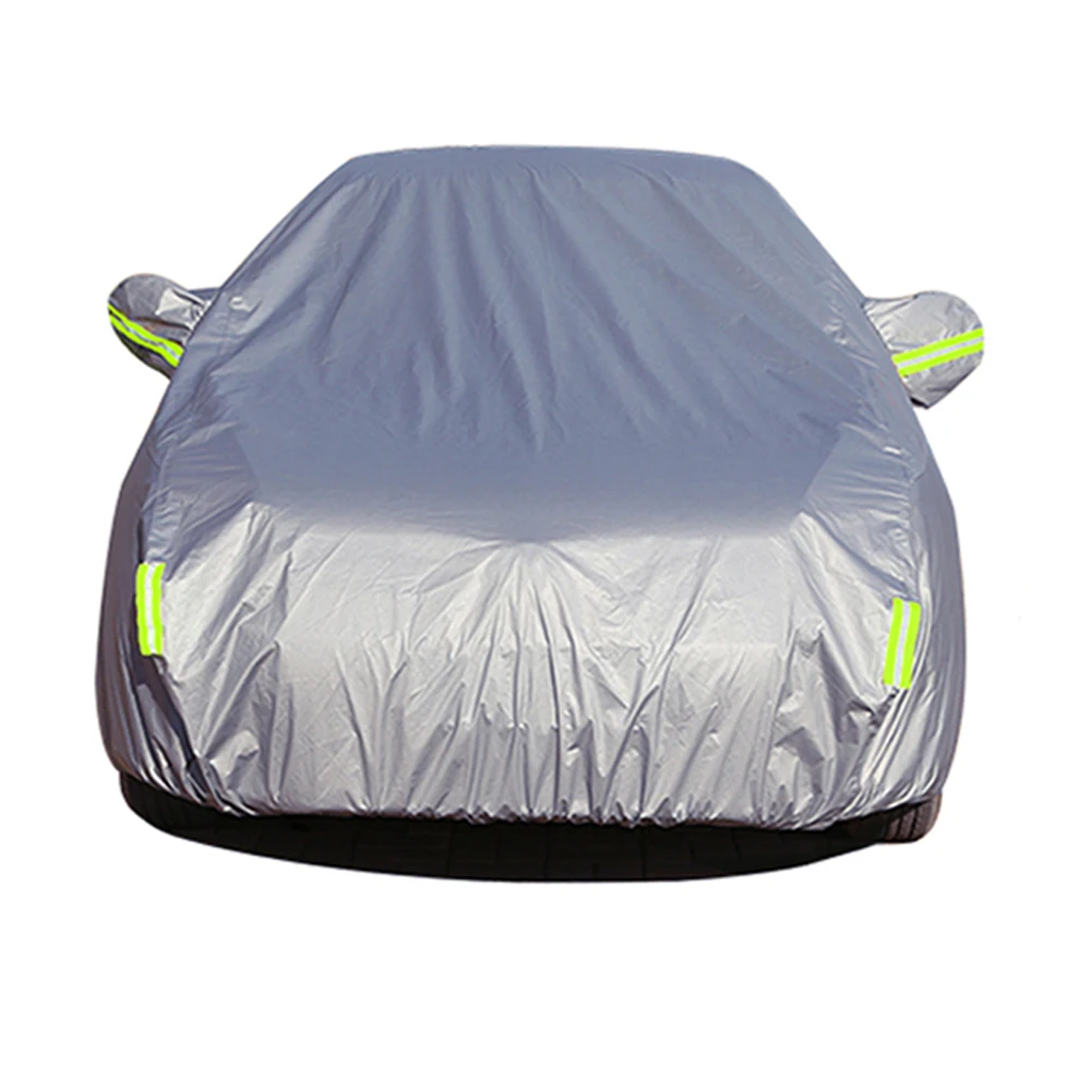 

Водонепроницаемый чехол для автомобиля салонного типа, всепогодный, для улицы, полноразмерный, с зеленой светоотражающей полосой, 3L+