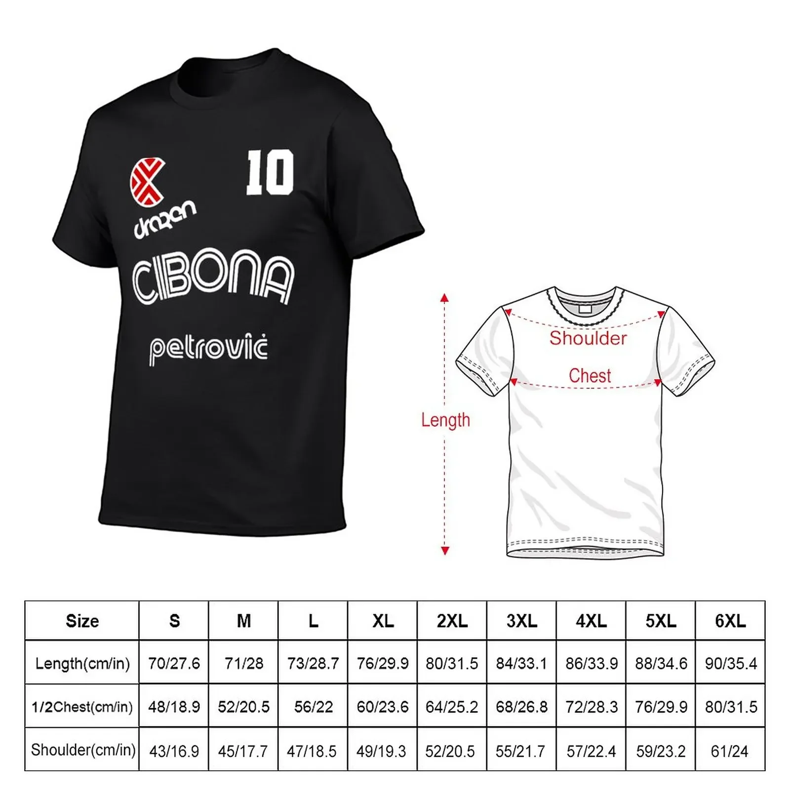 New Drazen Petrovic Retro Croatia Basketball Jersey T-Shirt T-shirt short Blouse black t shirts big and tall t shirts for men