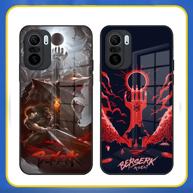 Berserk Anime Phone Case Tempered Glass For Xiaomi 11T 10 10T 11i Redmi Note 11 9T 9 8 9A 11S Pro Poco F3 Back Cover