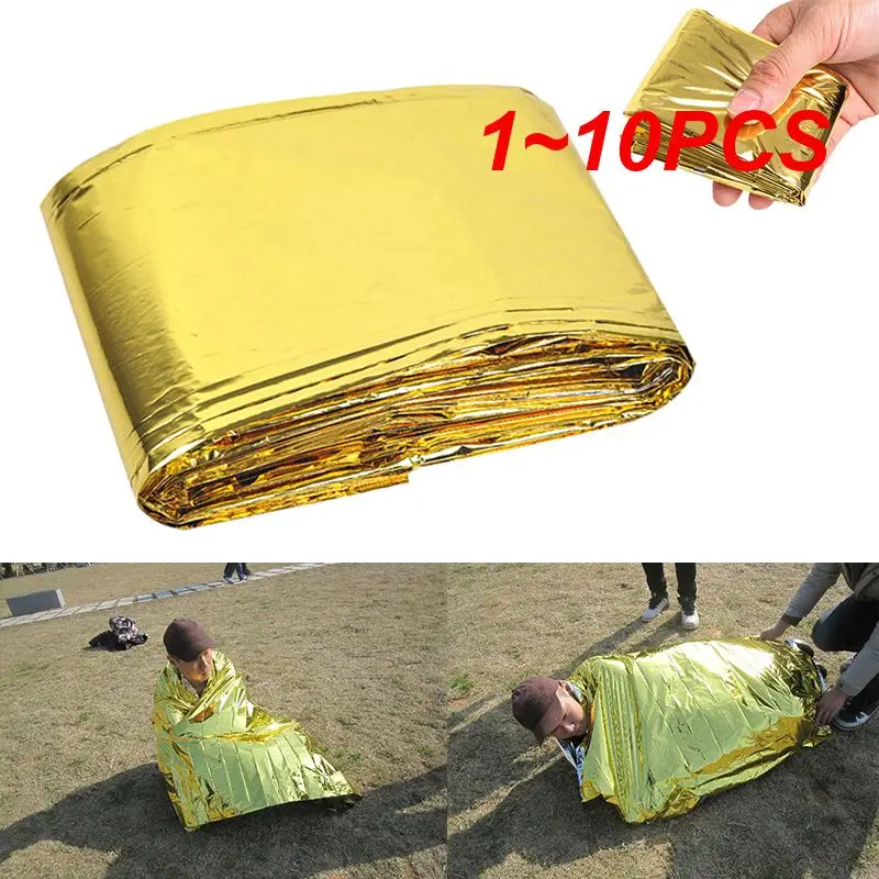 1~10PCS 160*210cm Outdoor Emergency Survival Blanket Waterproof Foil Thermal Space Lifesaving Sliver