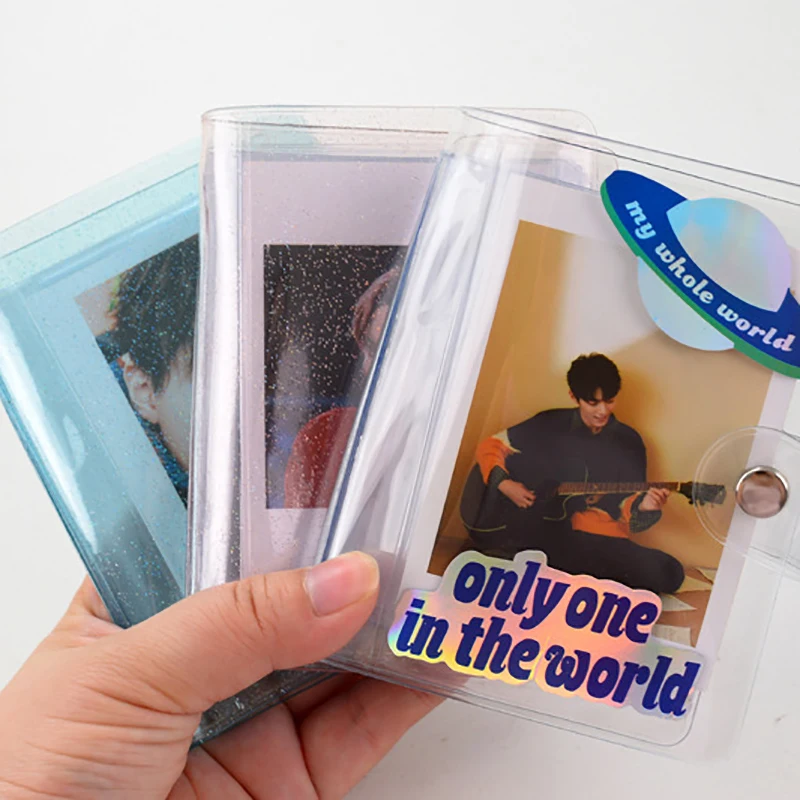 Cute Mini Holds 32 Photos Instax Album Jelly Color Photo Album for 2.5x3.5 Inch Mini Fuji Instax & Name Card Mini Photo Album