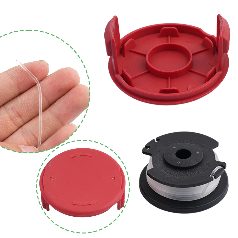 Easy to Install For Hyper Tough Spool Trimmer Line+Cap Cover for For Hyper Tough 4 6 Amp Electric String Trimmer