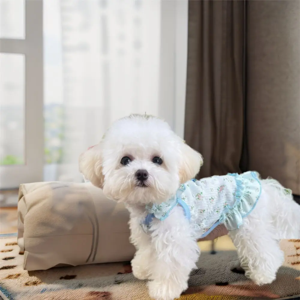 

Pet Clothes Thin Dog Cool Dress Cute Breathable Pet Floral Skirt Skin-friendly Soft Pet Dress Kitten