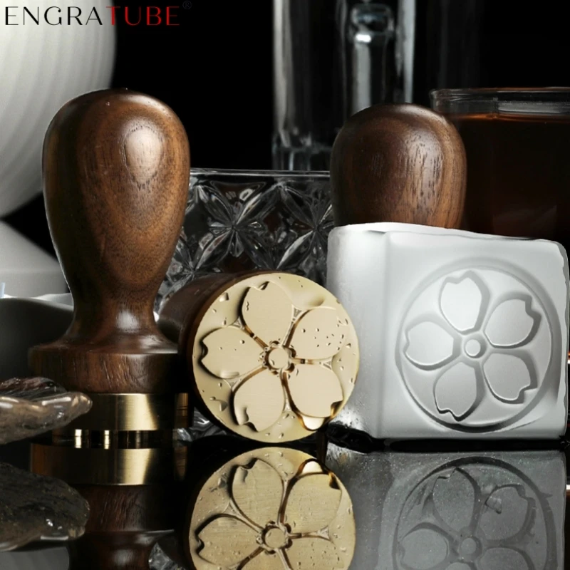 

40mm Custom Pottery Stamp Personalized Your Logo Design Ceramic Stamp For Clay DIY Ice Soap Cookie Chocolate Creative Pattern