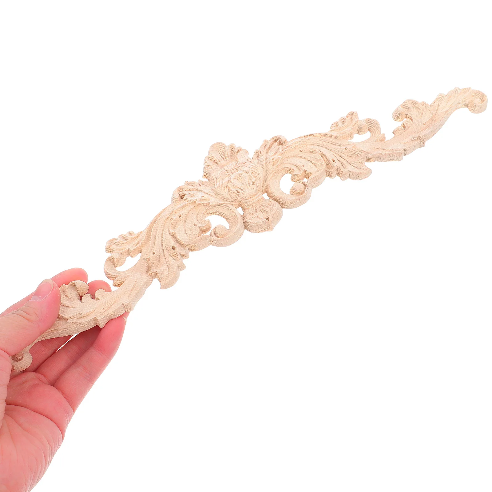 2 قطعة النمط الأوروبي الخشب نحت زين غير مصبوغ الزخرفية لخزانة باب السرير الأثاث زهرة نمط راصعة