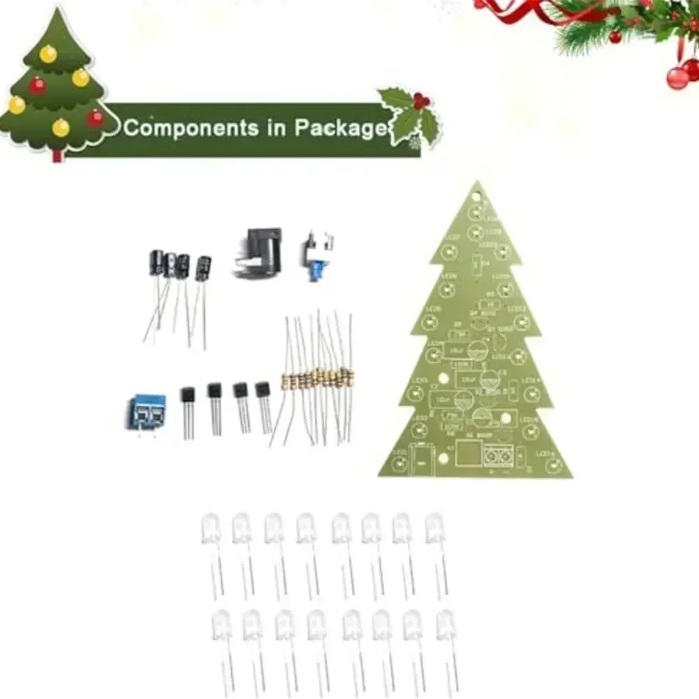 DIY 16 Lamp Christmas Tree Kit: Fun Soldering Project For Beginners & Festive Electrical Equipment Tool Accessory