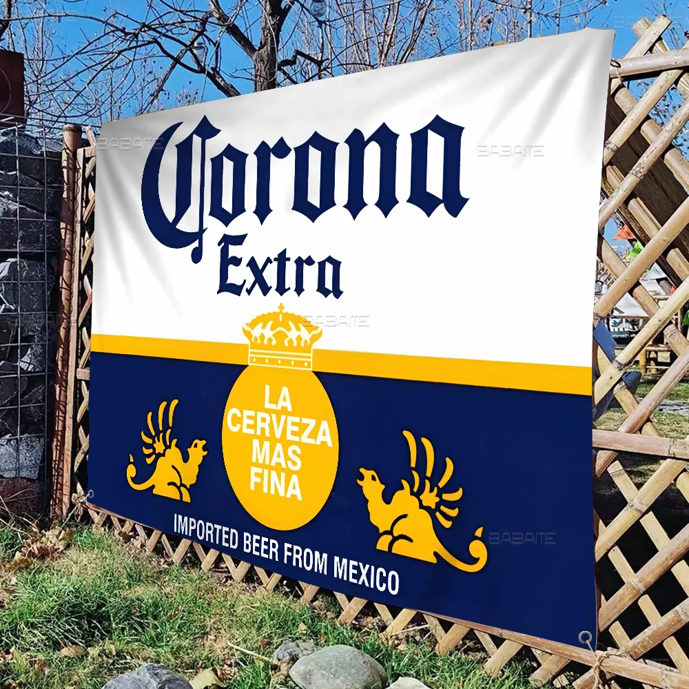 C-corona e-extra Beer Anime Chart Flag para sala de estar, decoración del hogar, dormitorio, arte, decoración del hogar, pancarta