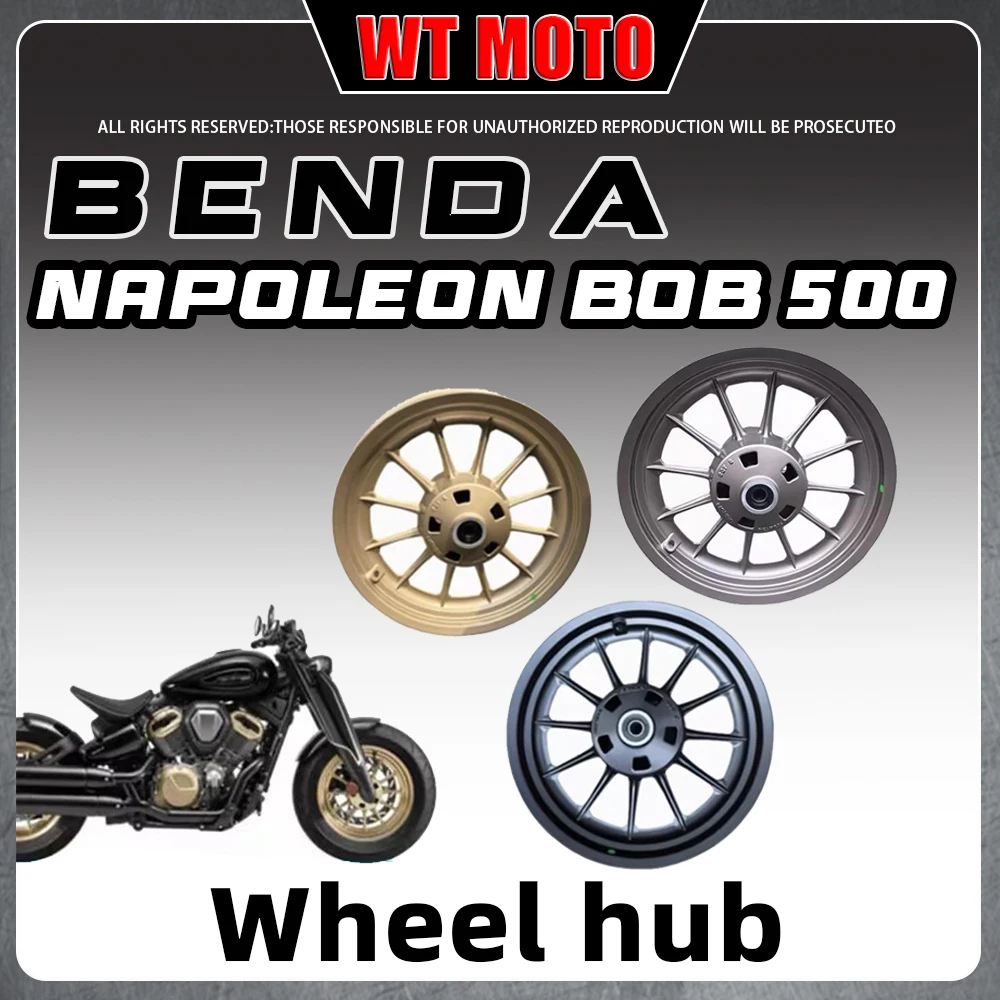 Genuine Factory Wheel Rim Kit Compatible With BENDA Napoleon bob 500, Front‑Rear Aluminum Tubeless Wheel Hub Accessory
