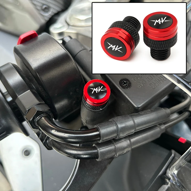 NEW For MV Agusta F3 675 800 Brutale 800 1000 Turismo Veloce RC Motorcycle M10*1.25 Aluminum Screws Bolts Mirror Hole Plugs Cap