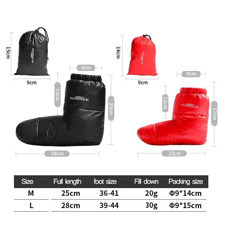 Outdoor warm down foot cover high socks cover winter sleeping bag warm home travel suitable
