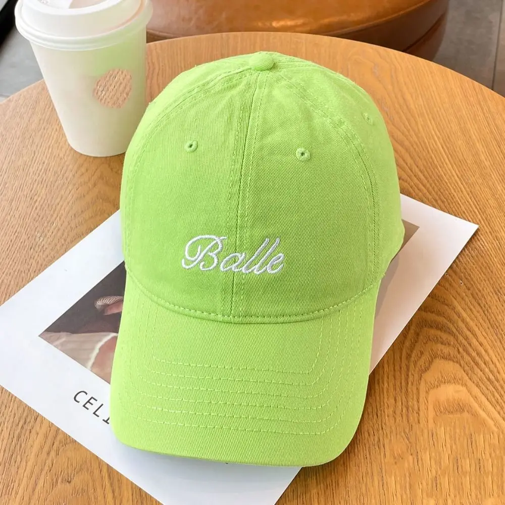 

Breathable Dopamine Baseball Cap Adjustable Washable Vintage Duck Tongue Cap Letters Comfortable Outdoor Snapback Hat Unisex