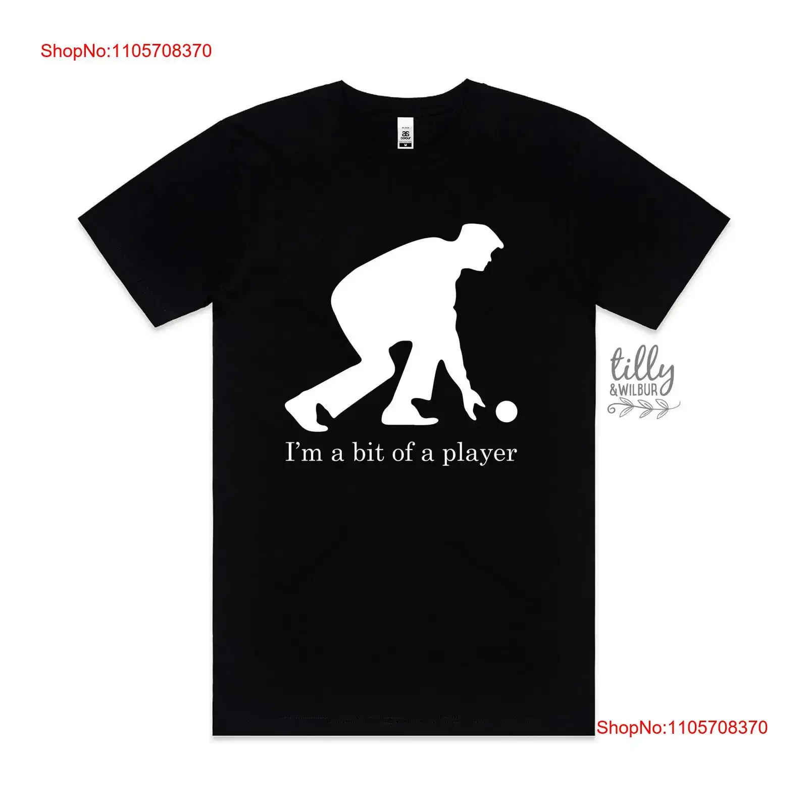 Lawn Bowls T Shirt I'm A Bit Of Player Men's Funny Mens Birthday Bowler vintage Washed Casual fashion Breathable
