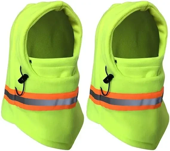 

Men HiGH Visibility Reflective Winter Thermal Fleece Balaclava Mask Ski Motorcycle Full Face Mask Neck Cover Windproof