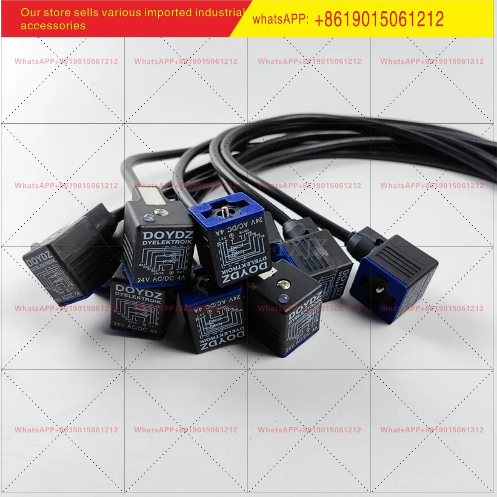 Pump truck crane sanitation truck solenoid valve integrated with wire Moore waterproof 24DC coil plug