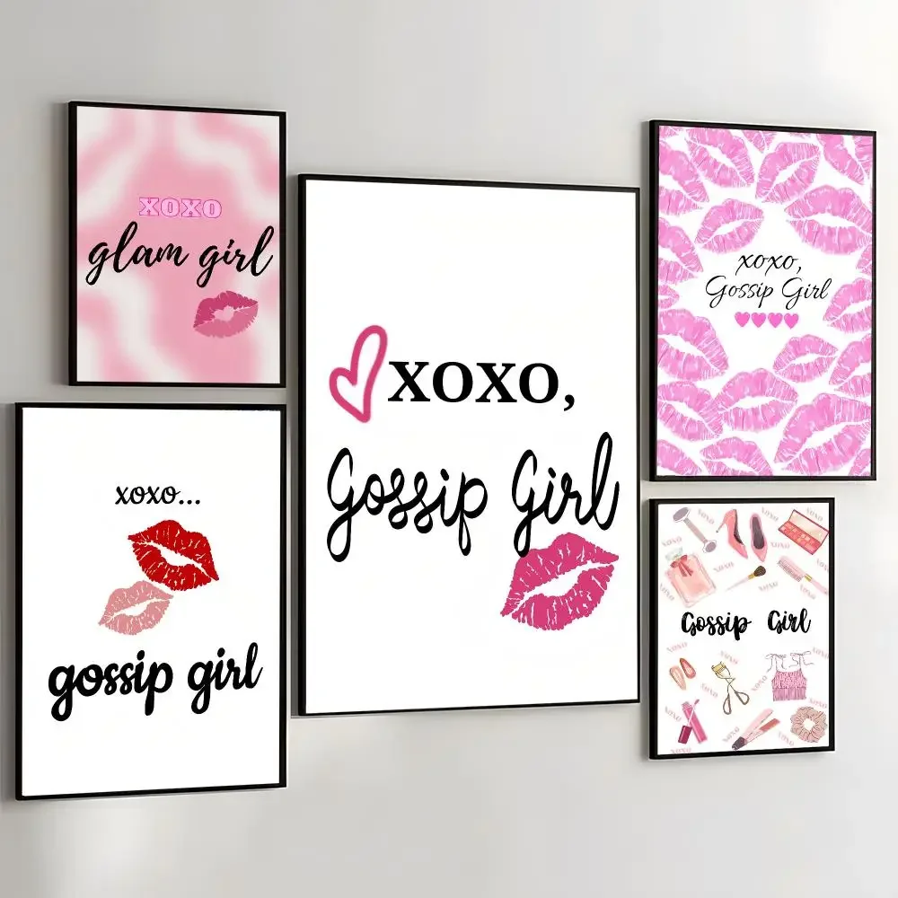 G-Gossip Girl TV Show Painting Painting Calligraphy Self Adhesive Wall Art Waterproof Print For Bedroom Hallway Home Decor