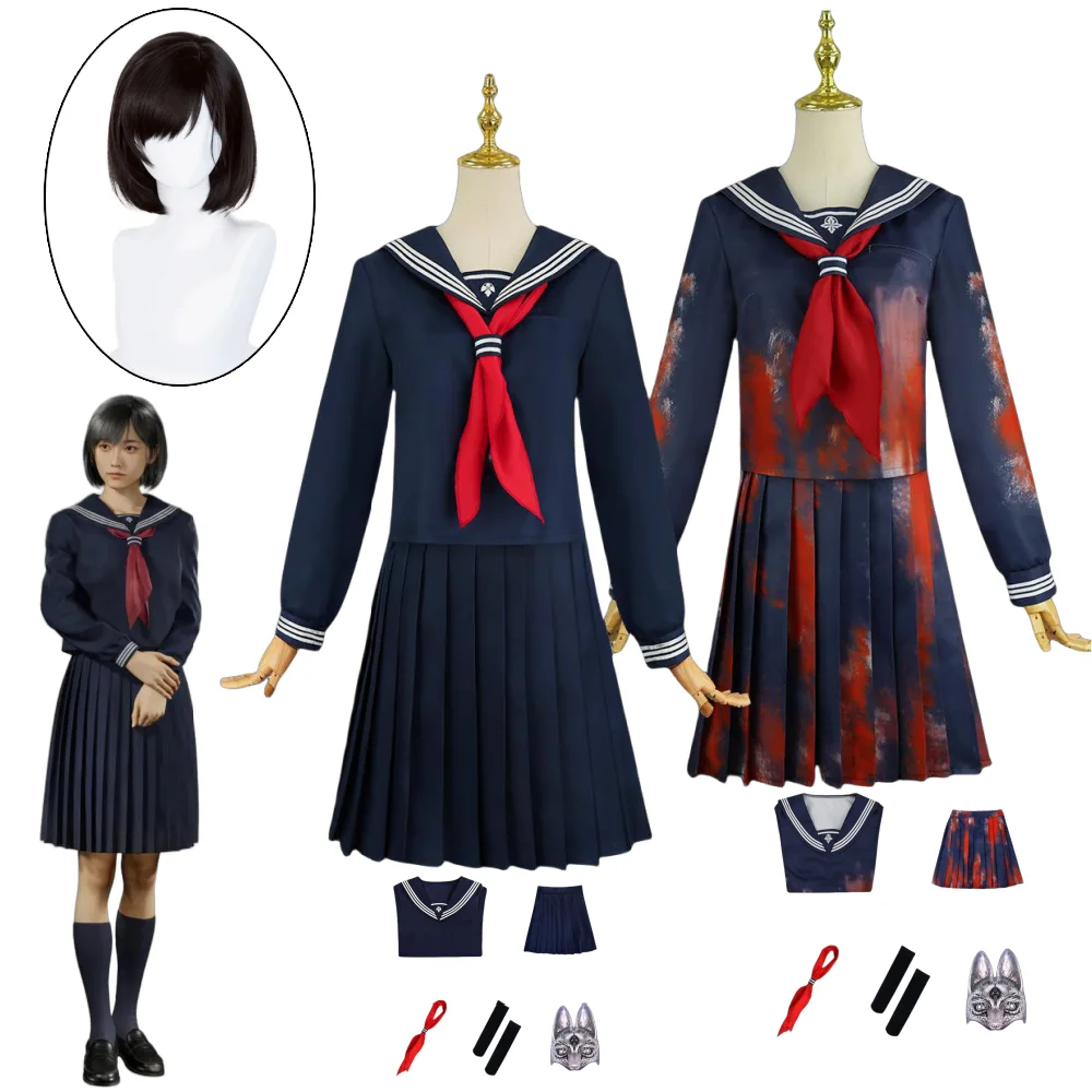 Shimizu Hinako Cosplay disfraz peluca pelo Shimizu Hinako Fox disfraz Mutant Shimizu Hinako Cosplay JK para mujeres trajes