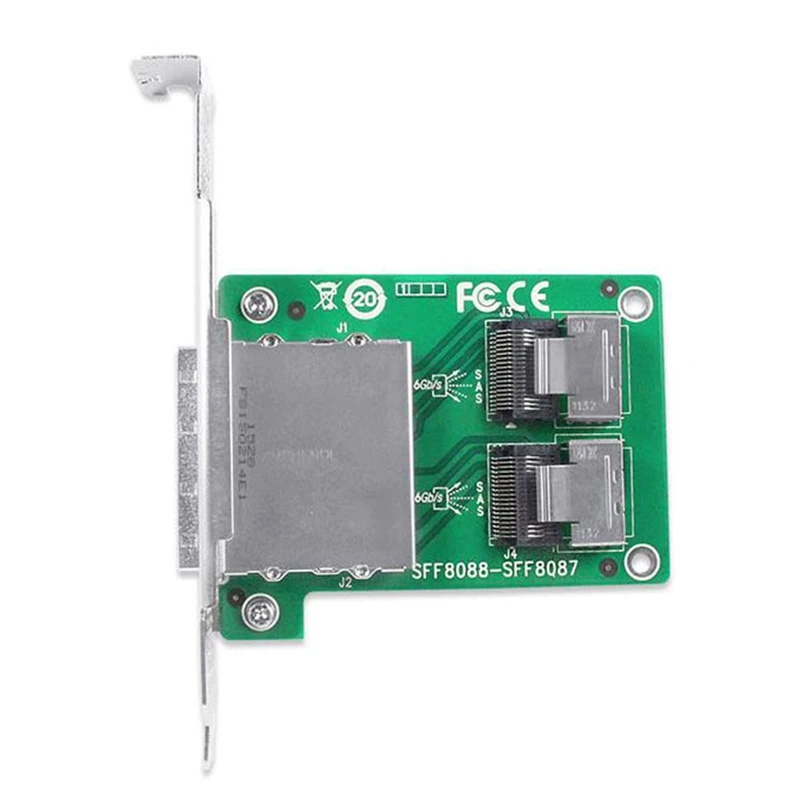 Minisas Adapter Card SFF-8087 To SFF-8088 Dual Port SAS Card Internal To External Card