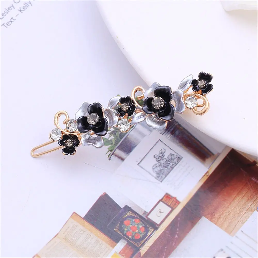 Elegant Party Wedding Accessories Rhinestone Hair Jewelry Floral Hairpin Headwear Hair Clip Barrettes