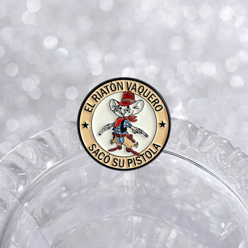 كاوبوي الجرذ شريف المينا دبابيس الكرتون الحيوان دبابيس التلبيب شارات لطيف الكلاسيكية الأطفال الموسيقى مجوهرات هدية لمحبي الأصدقاء