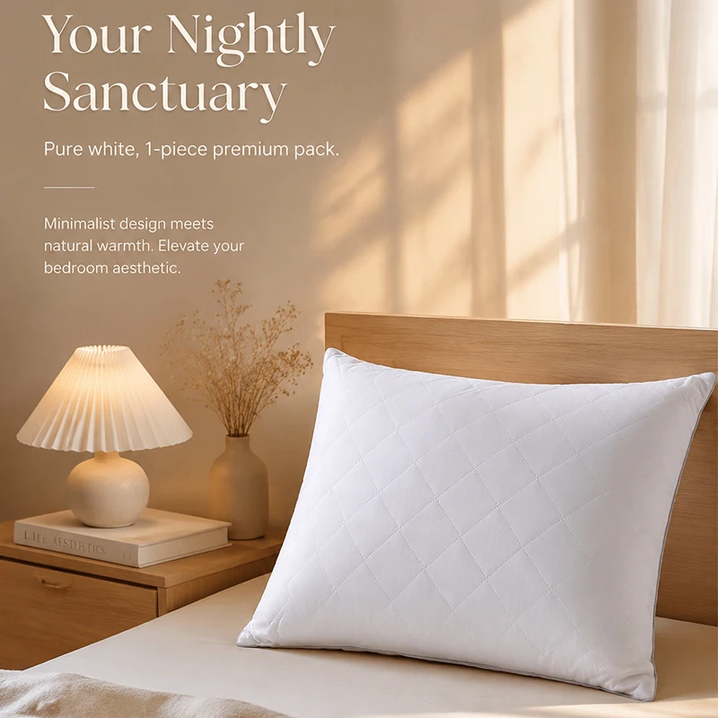 45x45/50x50/50x65/50x70/50x75/50x90/40x60cm Ultrasonic Overlock Sewing Technology, 100% Natural Duck Feather-Filled Pillows