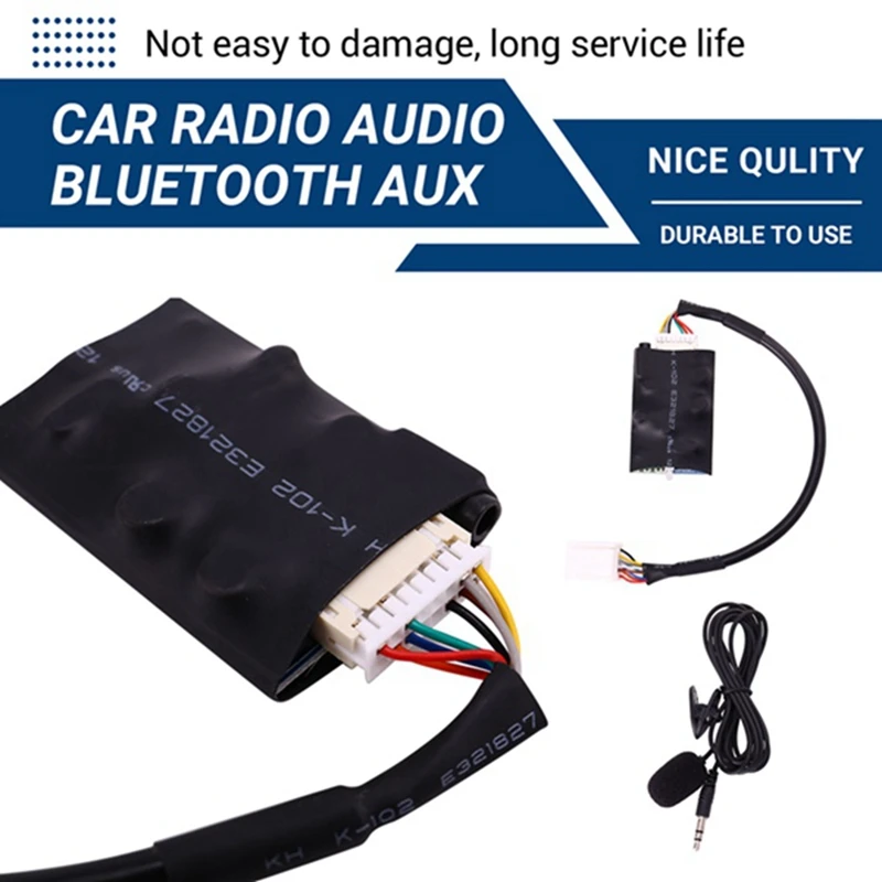 Car Radio Audio Adapter Bluetooth AUX Cable Microphone Handsfree Music Interface Disc Box For Toyota Camry Corolla RAV4