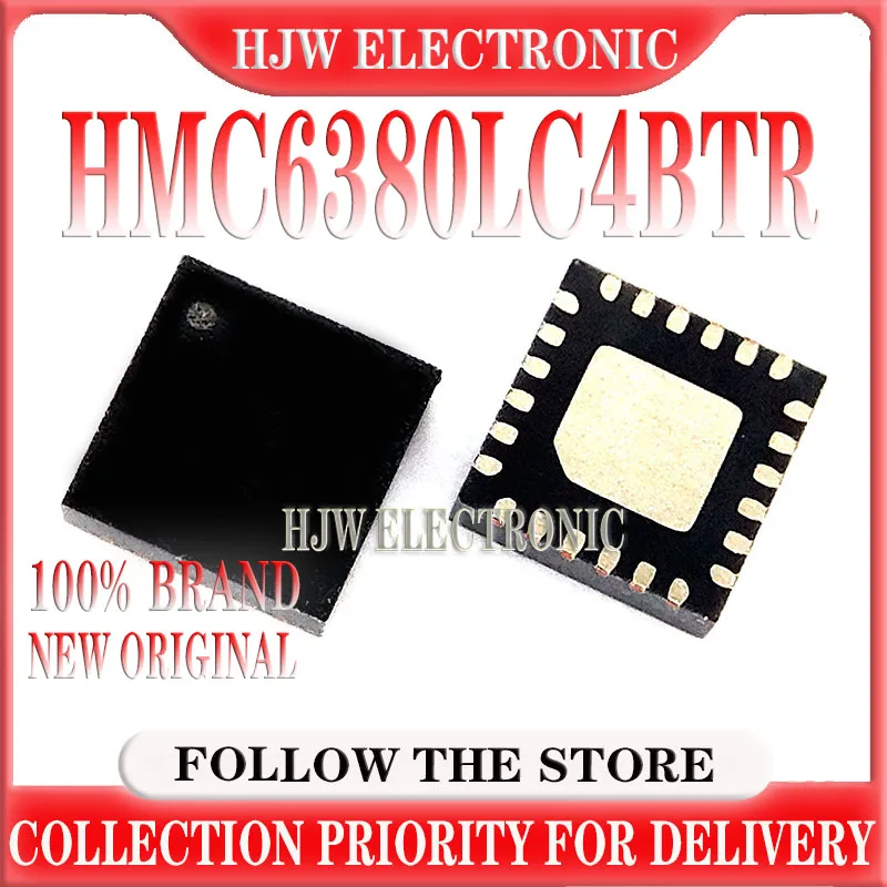 

1PCS 100%New original HMC6380LC4BTR HMC6380LC4B Screen printing H6380 QFN-24 RF amplifier IC Radar 8GHz ~ 16GHz