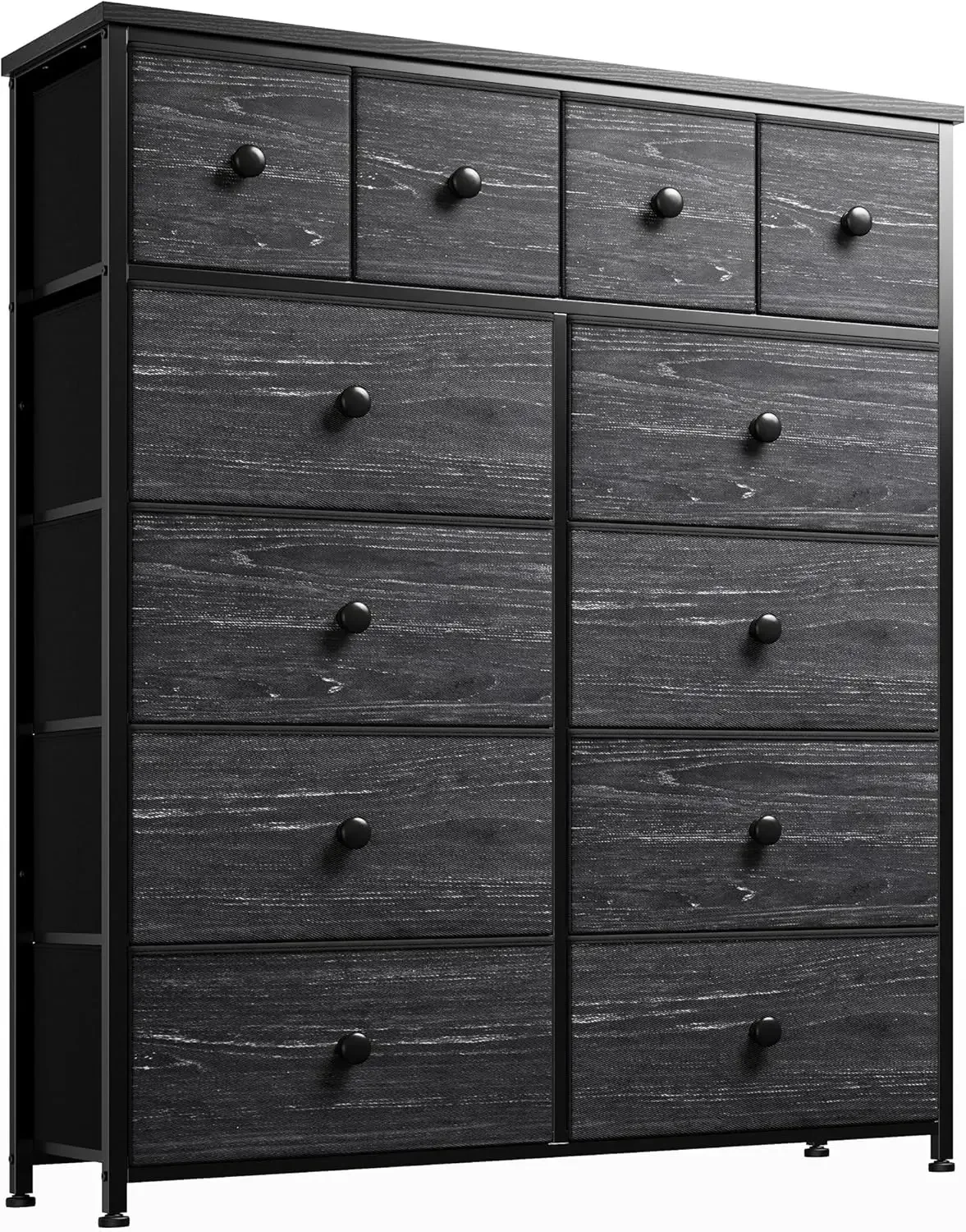 

Dresser for Bedroom with 12 Drawers Dressers & Chests of Drawers Black Dresser for Bedroom, Fabric Dresser, Black