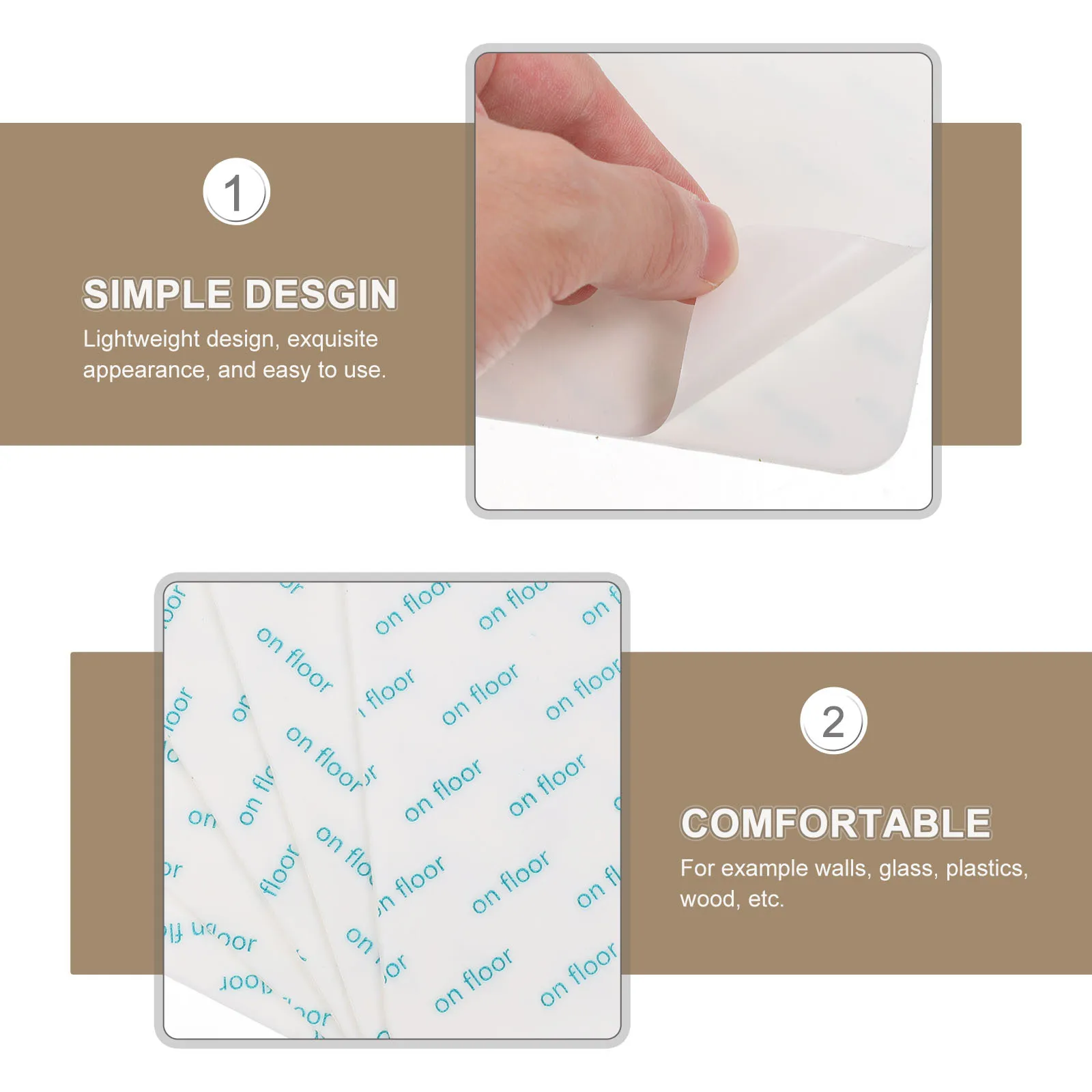 12 قطعة البساط عدم الانزلاق السجاد القابض وسادة القابلة للإزالة المثبت ل بلاط الخشب الصلب الأرضيات منطقة السجاد القابض عدم الانزلاق البساط الوسادة #1