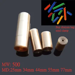 1 or 5 Meters Laboratory MW500 Regenerated Cellulose Dialysis Bag Tubing MD25/34/44/55/77mm RC Dialysis Tube