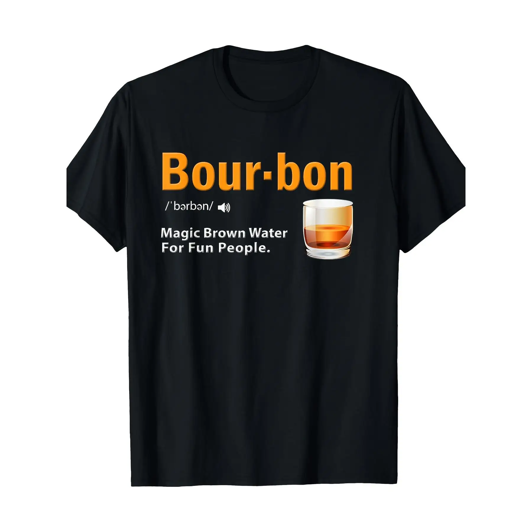 

Unisex Funny Bourbon T-Shirt | "Magic Brown Water" Drinker Graphic Tee | Whiskey Lover Bar Party Gift Casual Top