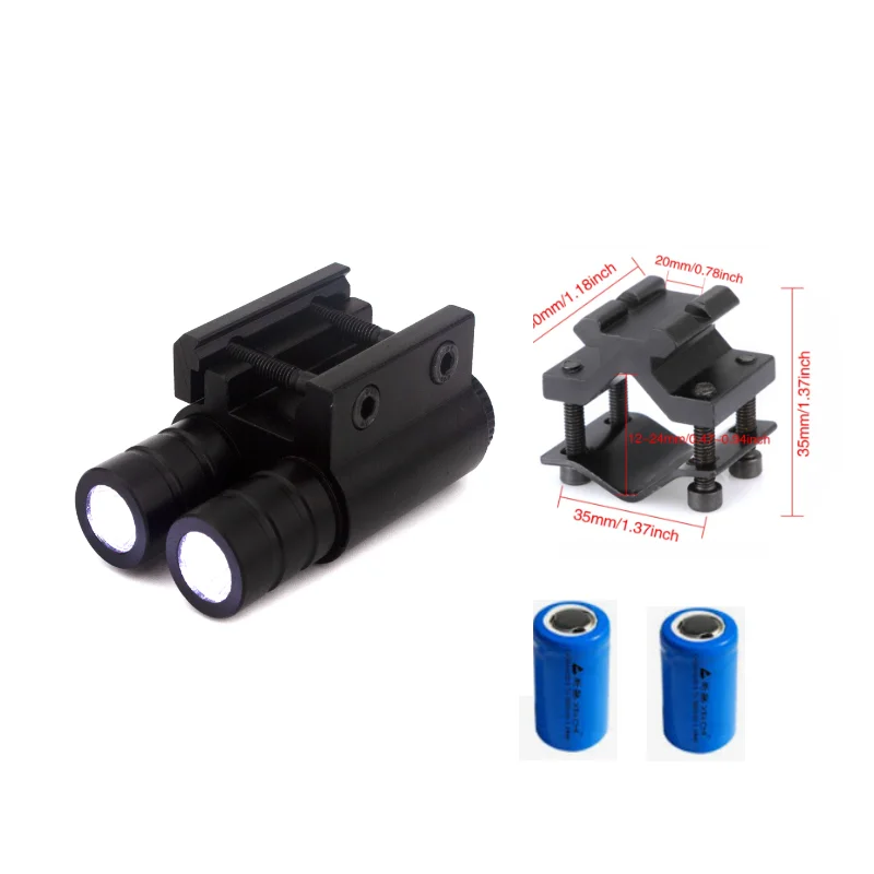 Caça lanterna com Mount bateria incluída, lanterna LED para Rifle, 3 modos