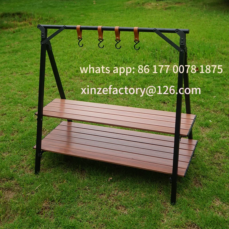 Customizable 2-Step Stool - Folding  Step Ladder with Wood Grain Finish outdoor desk Anti-Slip Portable Collapsible foldable out