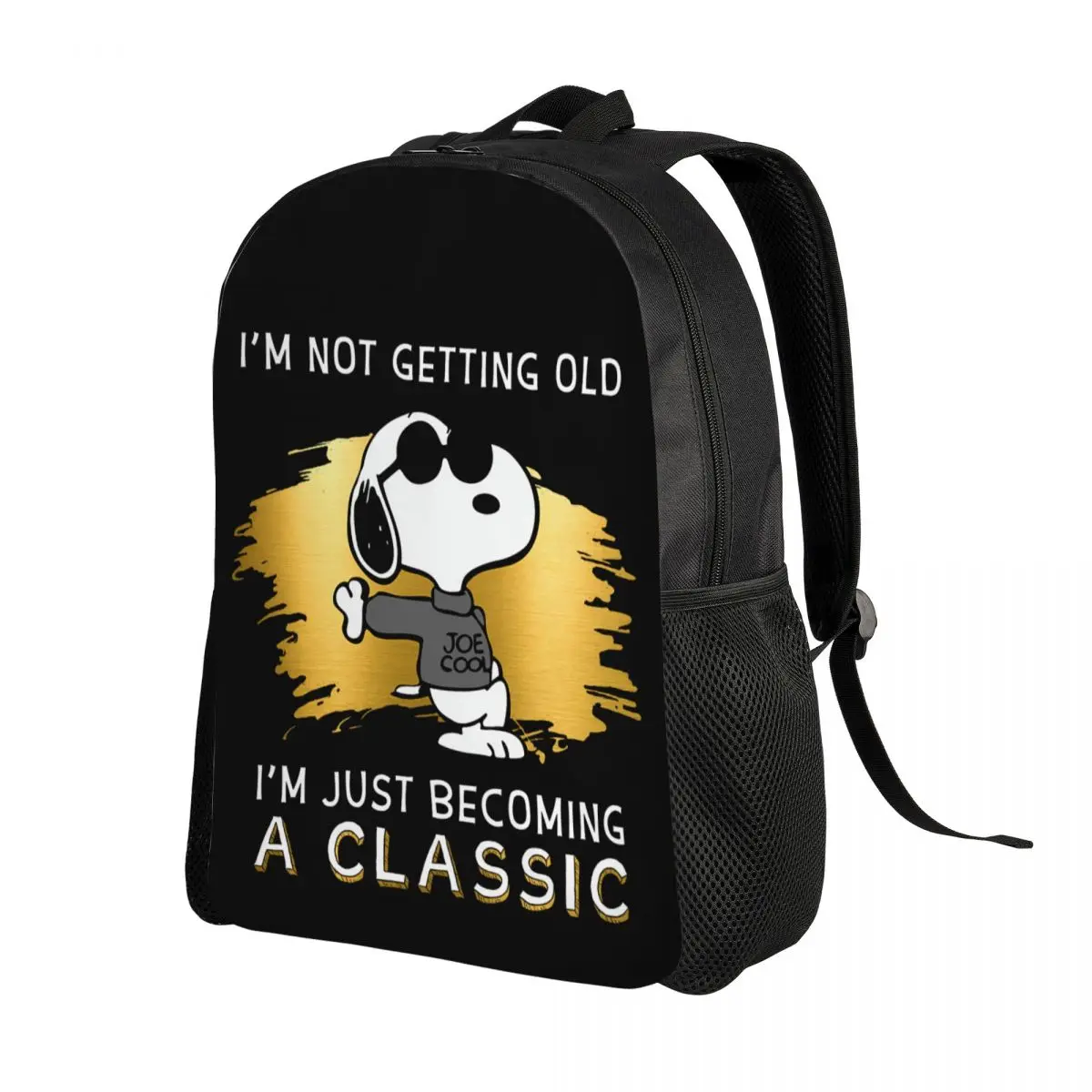 Custom Snoopys Backpacks for Women Men School College Student Bookbag I'm Not' Getting Old I'm Just Becoming Classic Bags